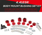 for 1980-1998 Ford F150 F250 F350 2WD/4WD 4.4123R Body Cab Mount Bushing Set Kit