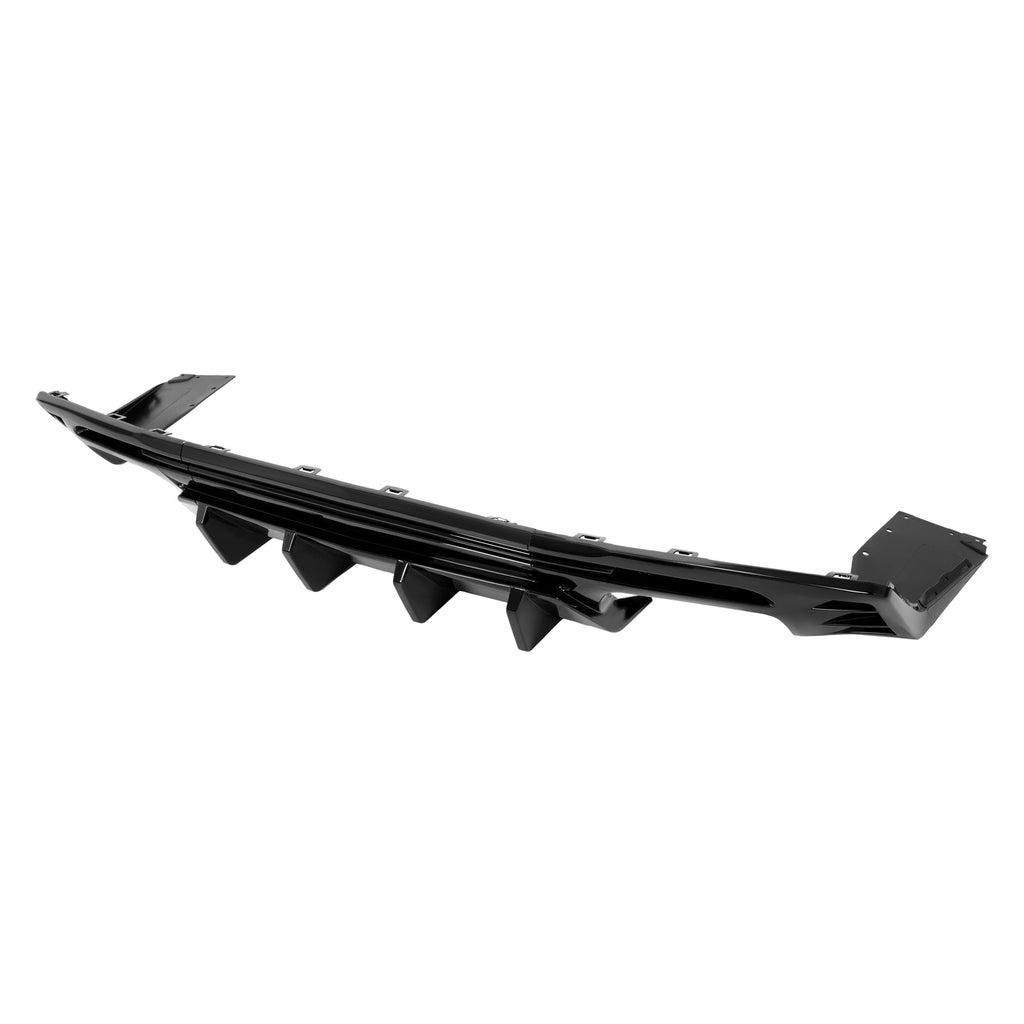 Rear Bumper Lip Diffuser Glossy Black For Chevrolet Camaro SS LT LS 2016-2024