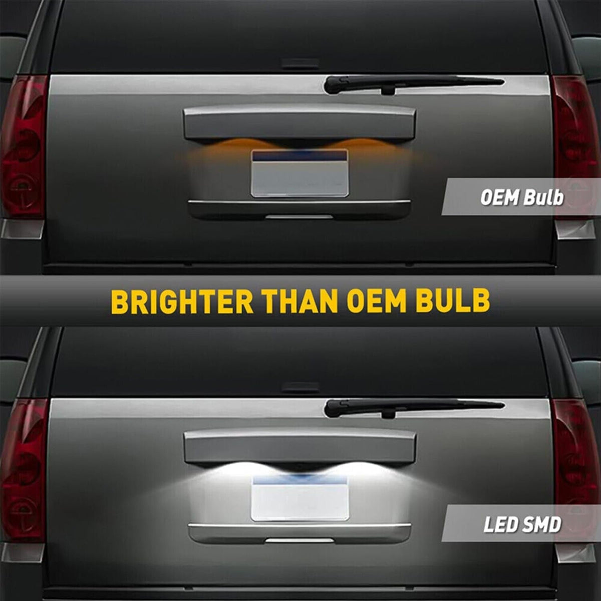2X LED License Plate Tag Light Lamp For 2007-2014 Chevy Tahoe Suburban GMC Yukon
