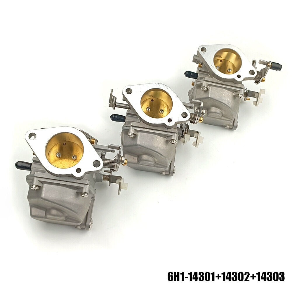 6H1-14301 6H1-14302 6H1-14303 Carburetor Assy Set For Yamaha 2T 90HP Outboard