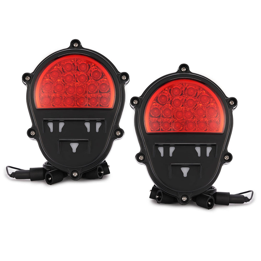 2PCS New For Humvee M998 M35 Black LED Rear Stop Tail Lights Brake Lights Lamps