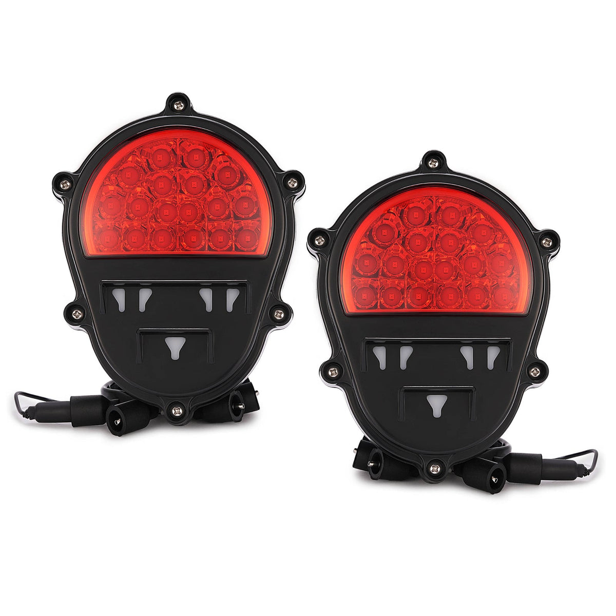2PCS New For Humvee M998 M35 Black LED Rear Stop Tail Lights Brake Lights Lamps