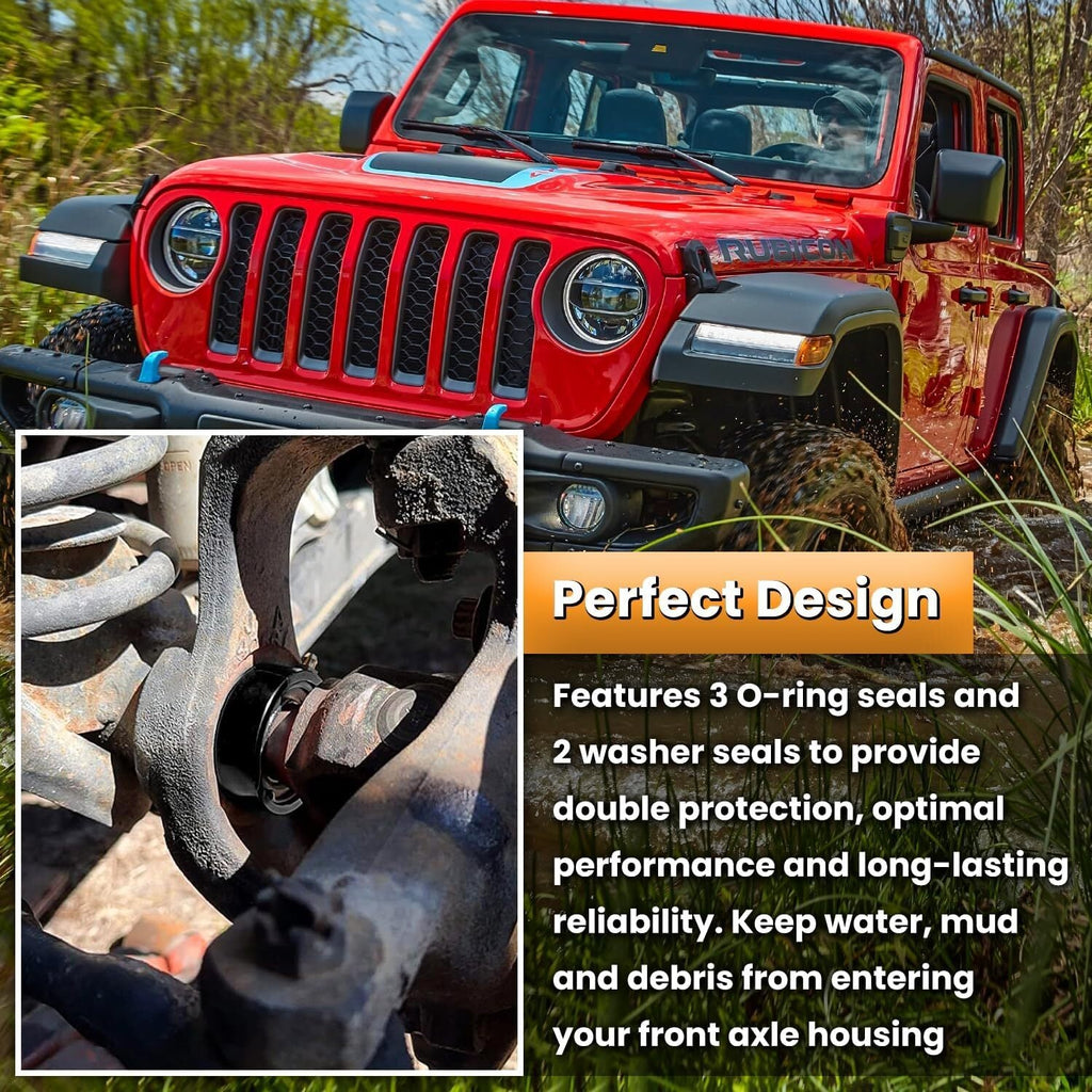 Black Front Inner Outer Axle Tube Seal Kit MG21103 for Jeep Wrangler YJ JK TJ