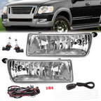 Fog Lights Lamps w/Bulbs+Wiring For Ford Explorer XLT 06-10 & Sport Trac 07-10
