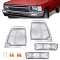 Clear Corner Lights + Bumper Signal Lights For 1992-1995 Toyota Pickup 2WD