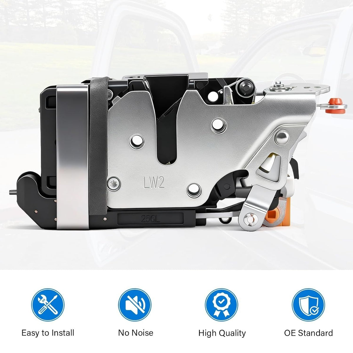 Door Lock Actuator Integrated Latch LH Driver Side Front for Chevy GMC Silverado
