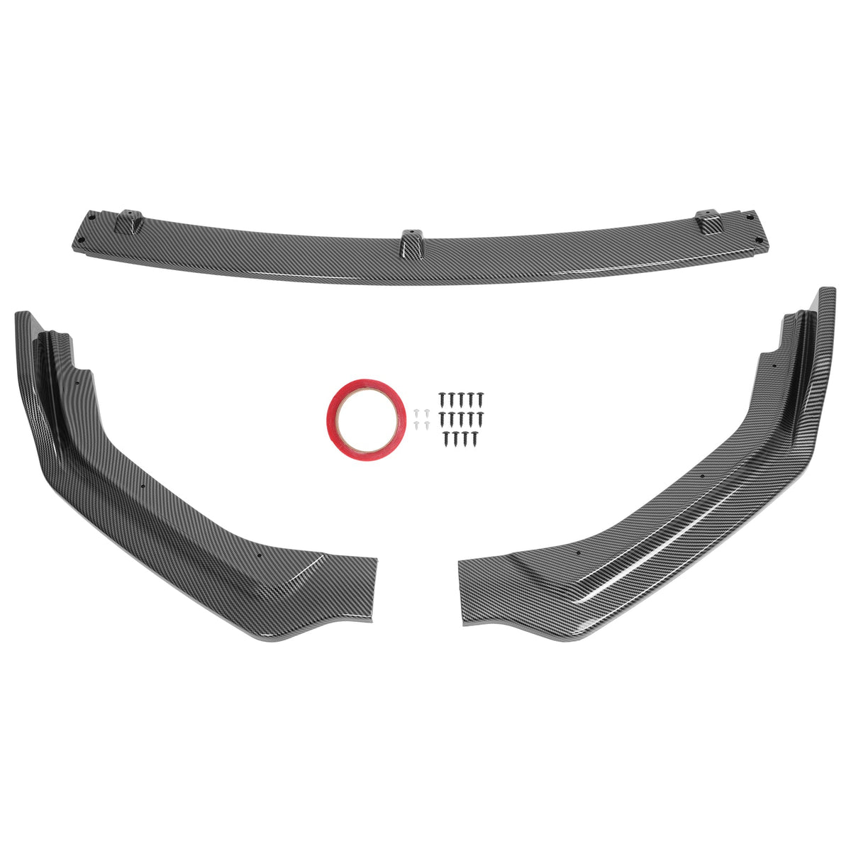 Carbon Fiber Color Front Bumper Lip Splitter For 2018-24 Infiniti Q50 Luxe Base