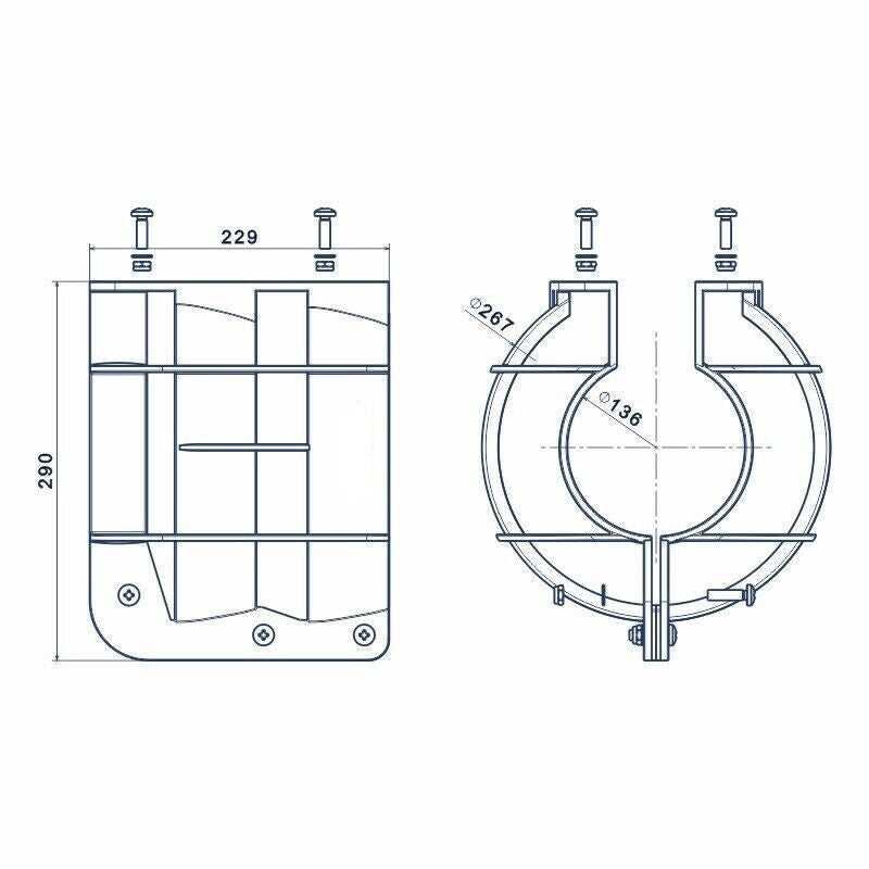 9" Propeller Safety Guard for most outboards Mercury /Yamaha / Johnson 9.9-20hp