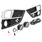 For Honda Odyssey 2018-2020 Bumper Fog Lights Lamps & Bezel Set W/Chrome Trim