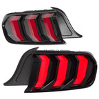 Pair LED Tail Lights Assembly For Ford Mustang 2015-2023 Rear Tail Brake Lamps
