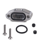 FOR LS TWIN TURBO DUAL 90 degree 1/8" NPT OIL FEED LINE ADAPTER PLATE LS1