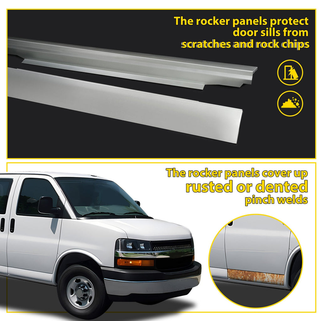 For Chevy Express GMC Savana 1996-2014 Front Door Outer Rocker Panel Left Right
