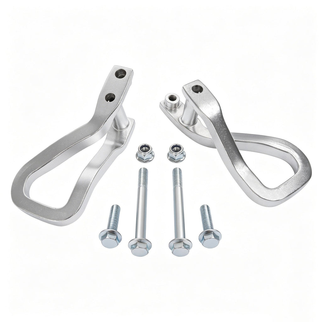 2X Front Chrome Tow Recovery Hooks w/Bolts #84195902 For GMC Sierra 1500 2019-26