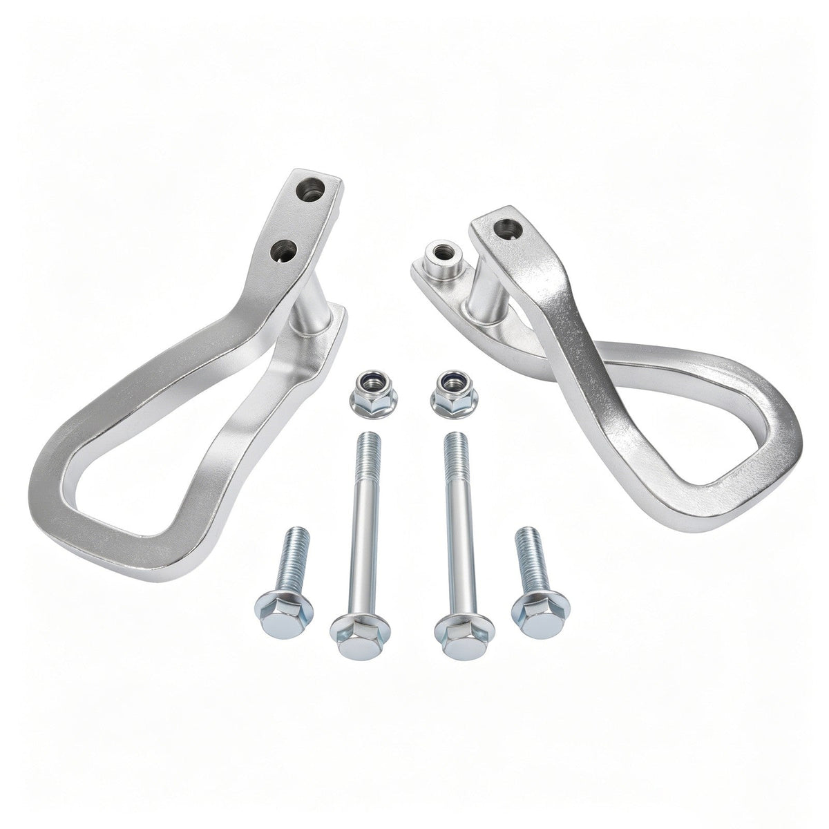 2X Front Chrome Tow Recovery Hooks w/Bolts #84195902 For GMC Sierra 1500 2019-26