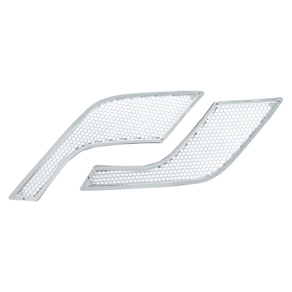 For Volvo VNL 04-17 Chrome Side Grille Pair Driver & Passenger Air Intake Vent