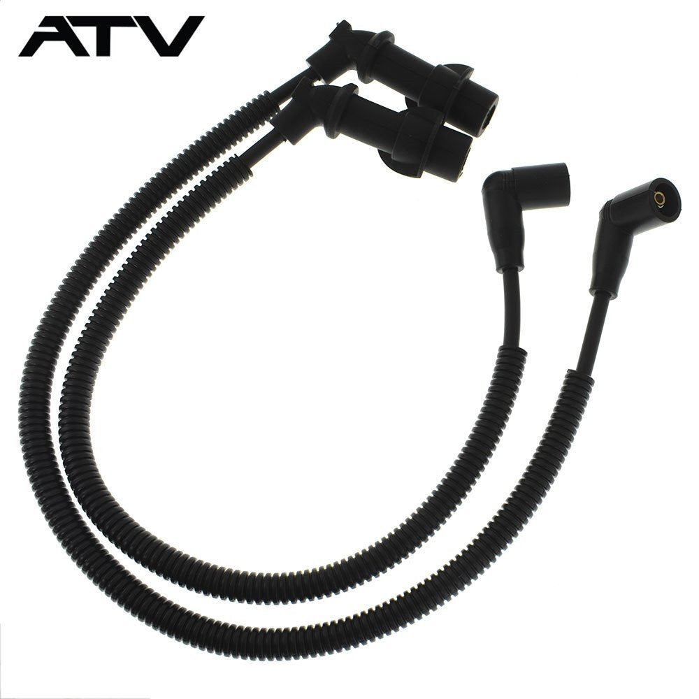 2×New Ignition Coil Spark Plug Caps & Wires For Polaris Ranger 700 RZR