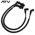 2×New Ignition Coil Spark Plug Caps & Wires For Polaris Ranger 700 RZR