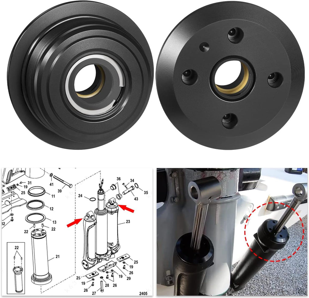2Pcs Verado Trim Cap For Mercury/Mariner Outboard 6-Cyl 225HP 250HP 275HP 300HP