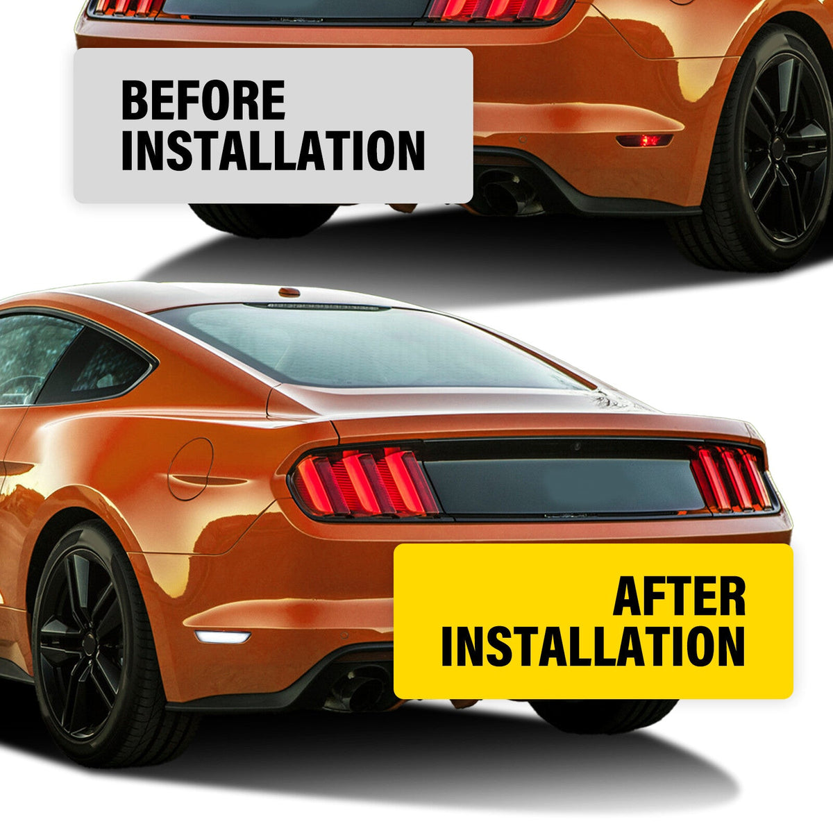 Clear Lens LED Rear Side Marker Signal Lights For Ford Mustang gt 2015-2023 2020