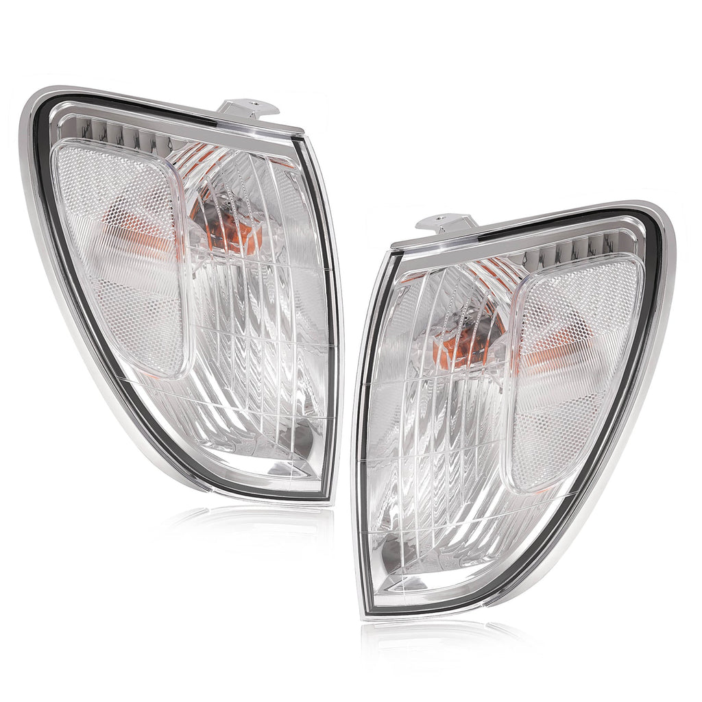 Pair For Toyota Land Cruiser 1998-2004 Front Corner Lights Lamps Clear W/bulbs