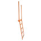Flatbed Trailer Access Ladder Orange 5 Step For 48 Inch Rail Mount Powder Coated
