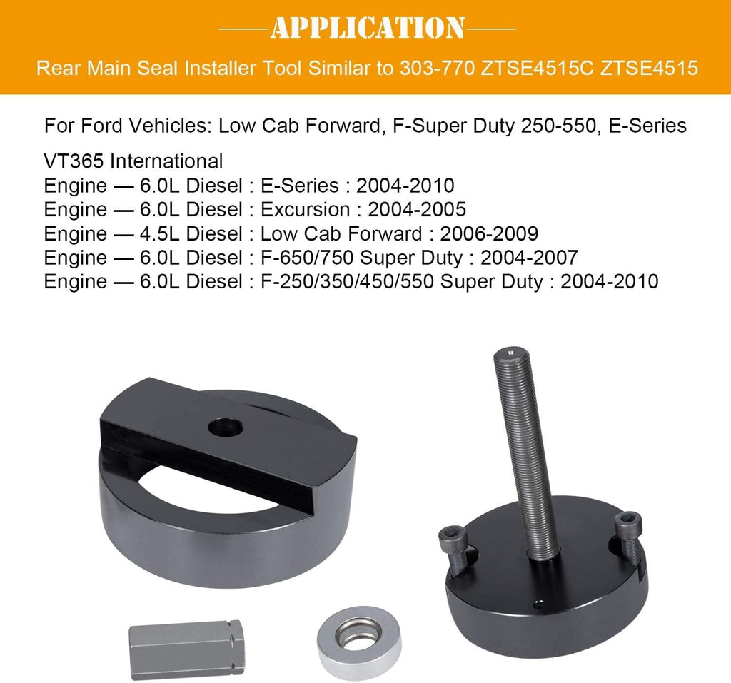 Crankshaft Front & Rear Seal Installer Tool for Ford 4.5L,6.0L,6.4L Powerstroke