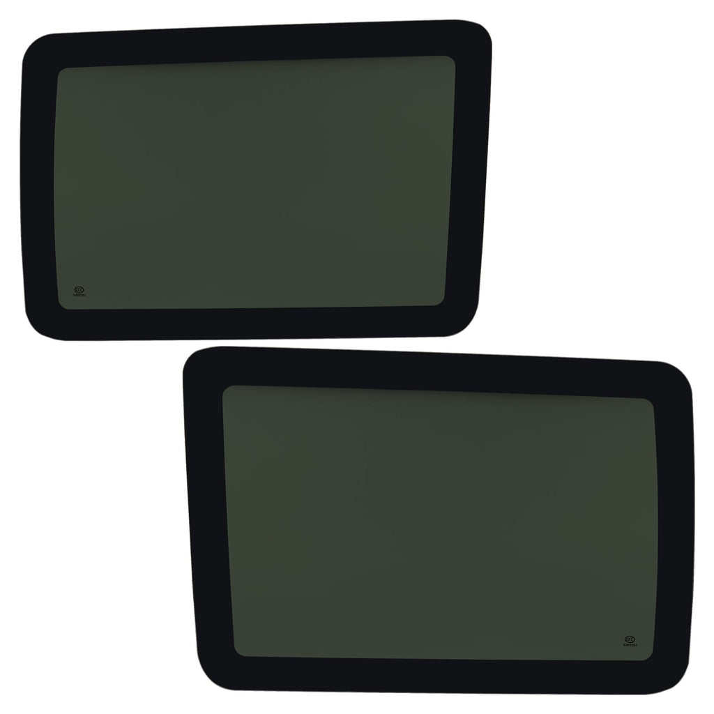 Fit Jeep Wrangler 2007-2010 Door Window Glass Dark Rear Driver +Passenger Side