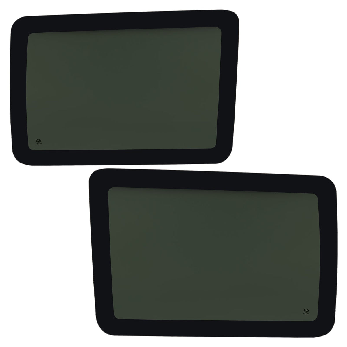 Fit Jeep Wrangler 2007-2010 Door Window Glass Dark Rear Driver +Passenger Side