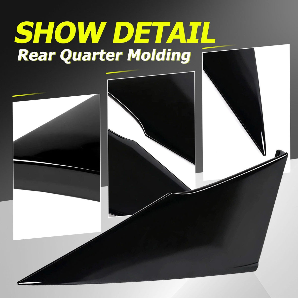 Rear LH+RH Quarter Molding Cover Panel For Toyota Prius 16-22 Prius Prime 17-22