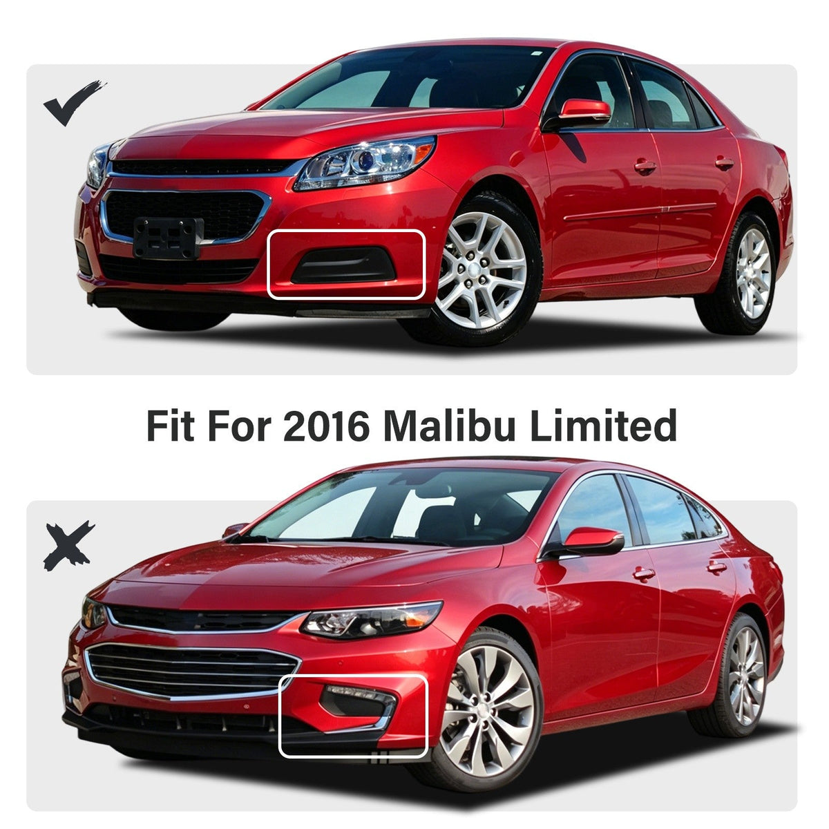 Passenger Right Side Fog Light Cover For Chevrolet Malibu 2013-2016 #GM1039141