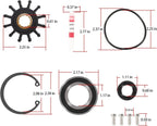 For Volvo Penta Raw Sea Water Pump Repair Rebuild Kit 5.0Gi 5.0GL 5.0GXi 5.0OSi