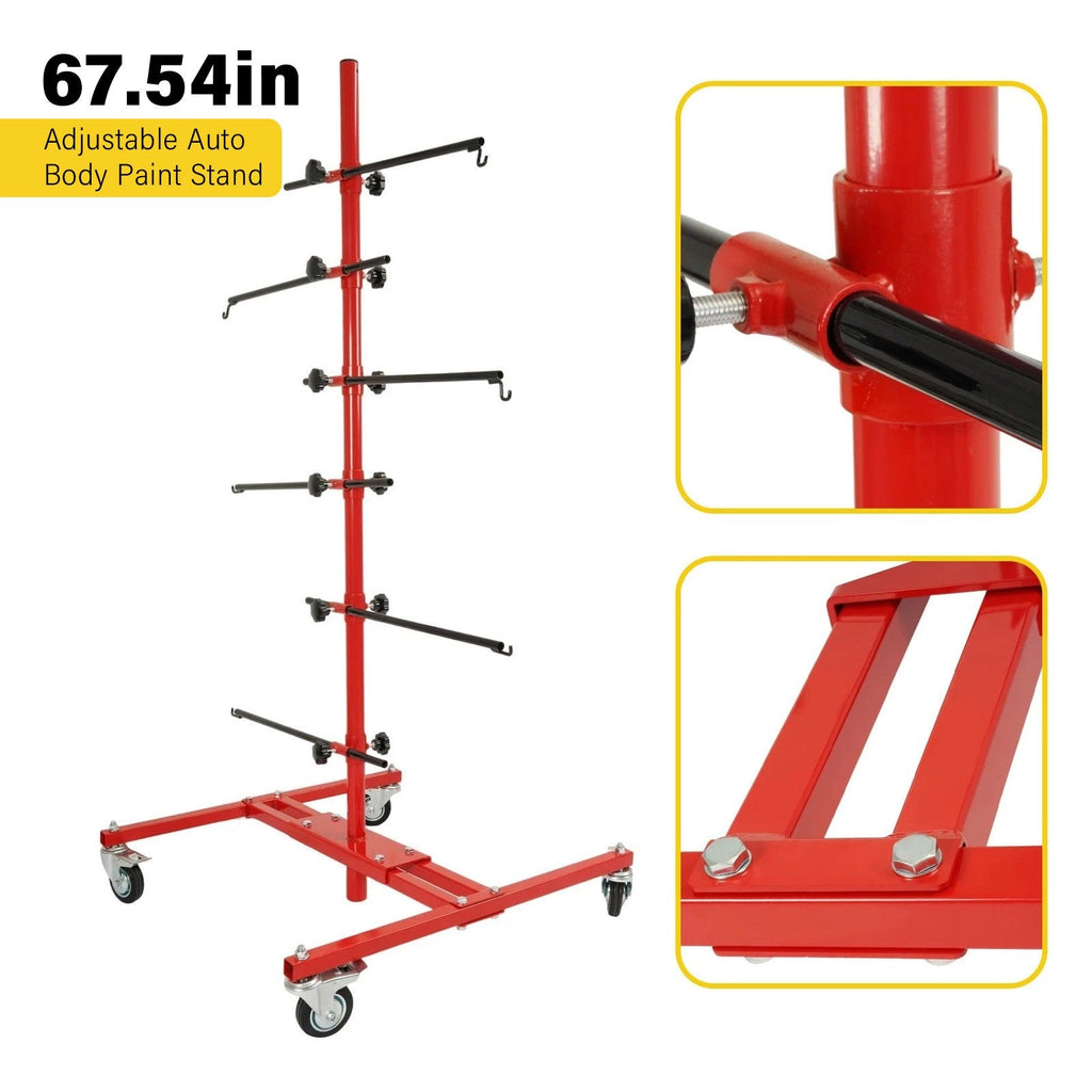 Powder Coated Adjustable Tree Paint Stand For Autobody Door Fender Panel
