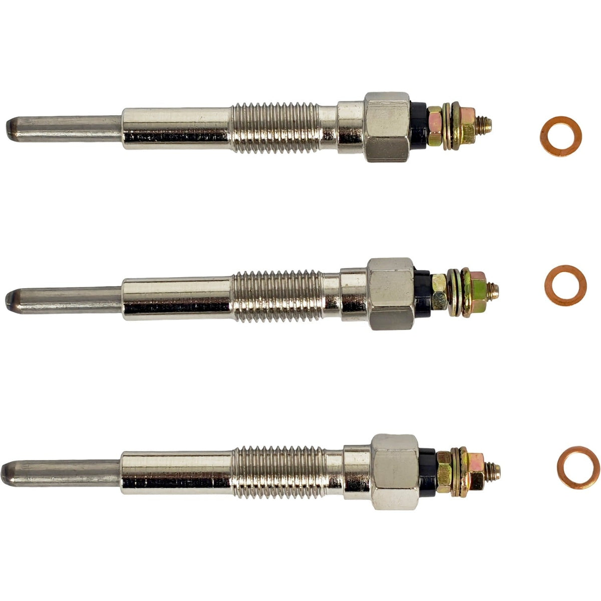 3X Glow Plug Fit Jinma 254 200 284 204 Tractor YD385 Y385T TY380 TY485 Engine