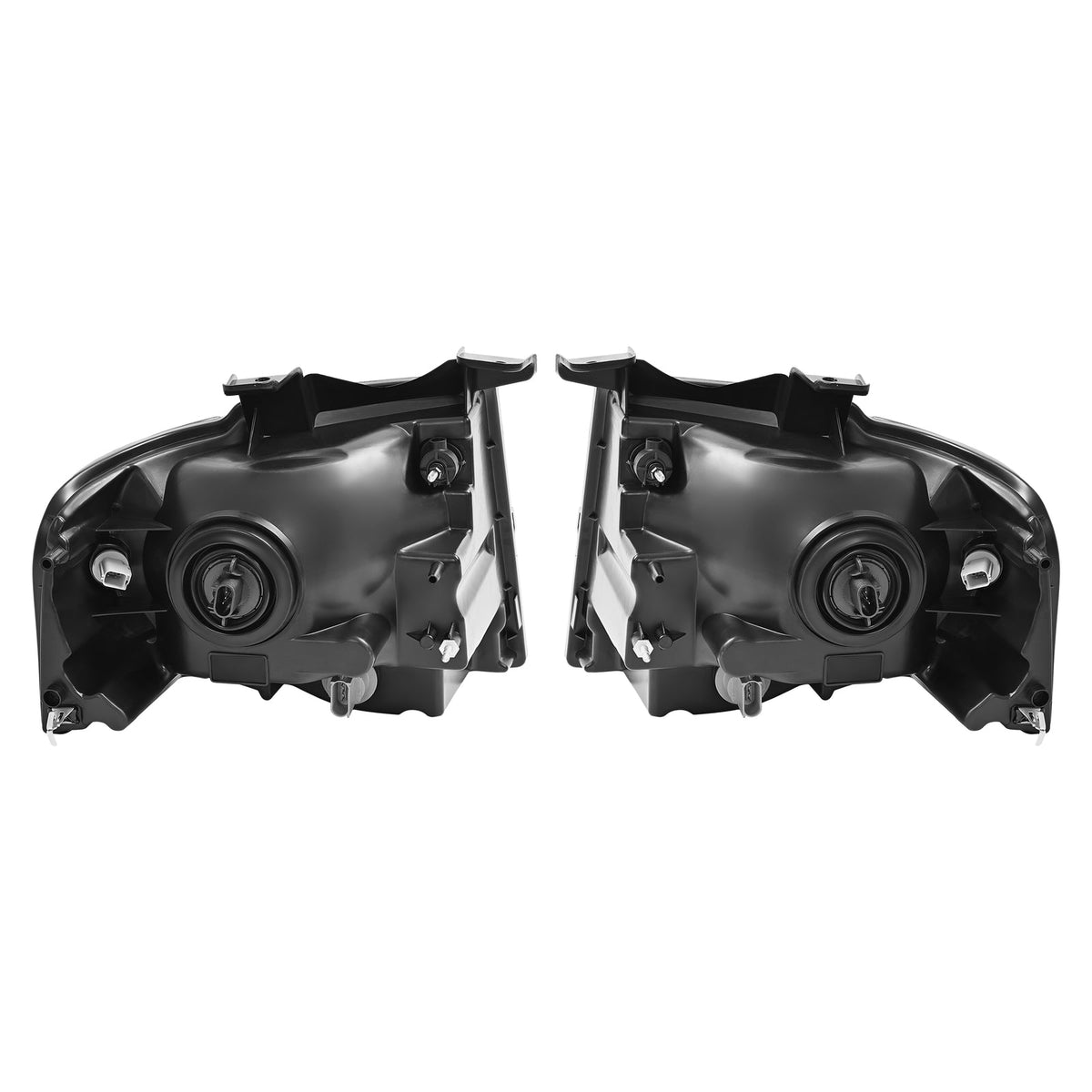 For Ford Expedition 2007-2014 Black Headlights Amber Corner W/All bulbs Pair