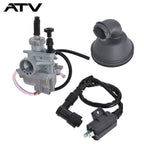Carburetor Intake Boot Rubber & Ignition Coil For Suzuki LT-80 1987-2006