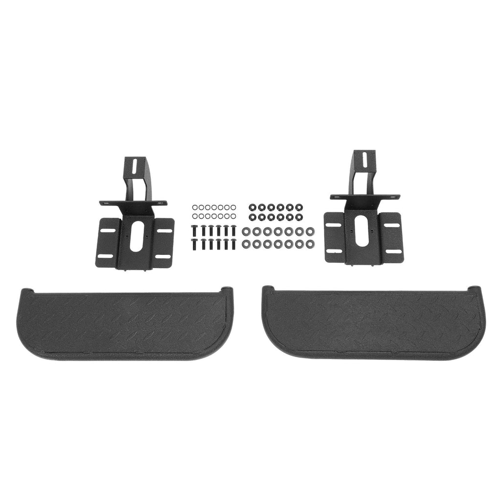 Steel Side Hood Steps Running Board Nerf Bar For 2018-2025 JEEP WRANGLER JL 2dr