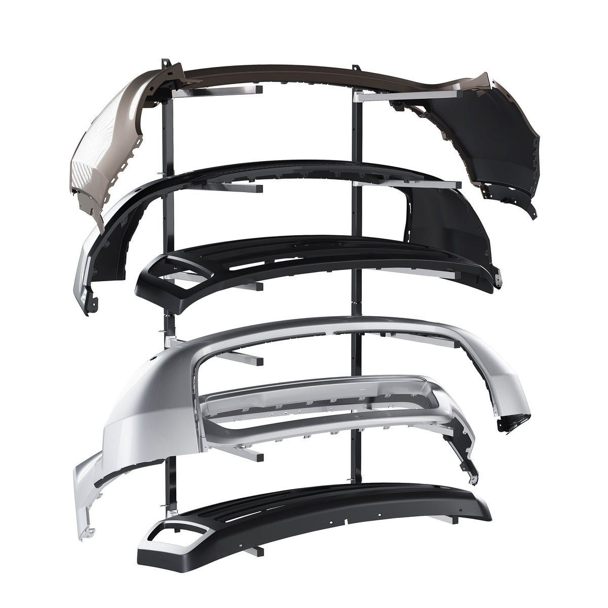 Wall Mounting Bumper Stand - Auto Body Paint Stand Rack w/ 6 Removable Arms