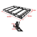 60" Universal 500LBS Car SUV Roof Rack Basket Holder Luggage Carrier Cargo