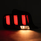 Pair LED Tube Signal Brake Lamps Smoked Tail Lights For 2005-2009 Ford Mustang
