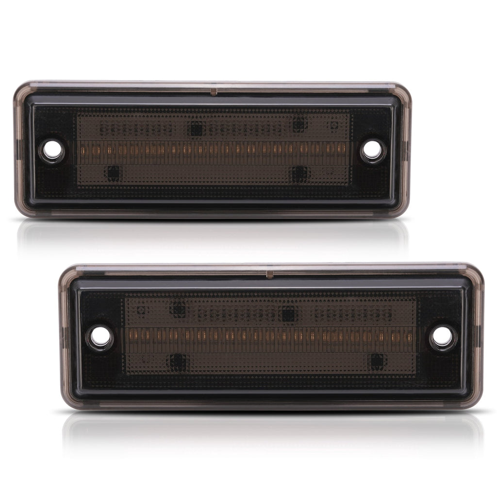 2x Smoke LED Rear Side Marker Lights Lamps For El Camino & Caballero 1978-1987