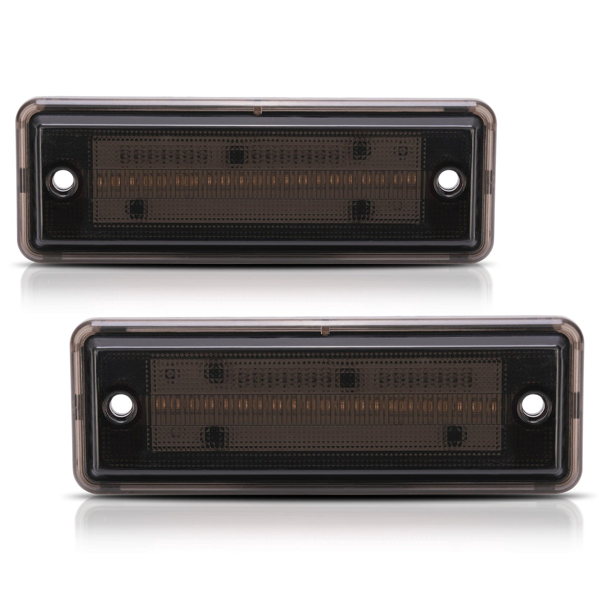 2x Smoke LED Rear Side Marker Lights Lamps For El Camino & Caballero 1978-1987