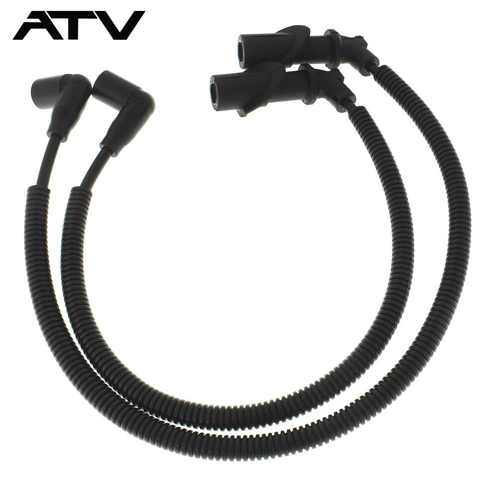 2×New Ignition Coil Spark Plug Caps & Wires For Polaris Ranger 700 RZR