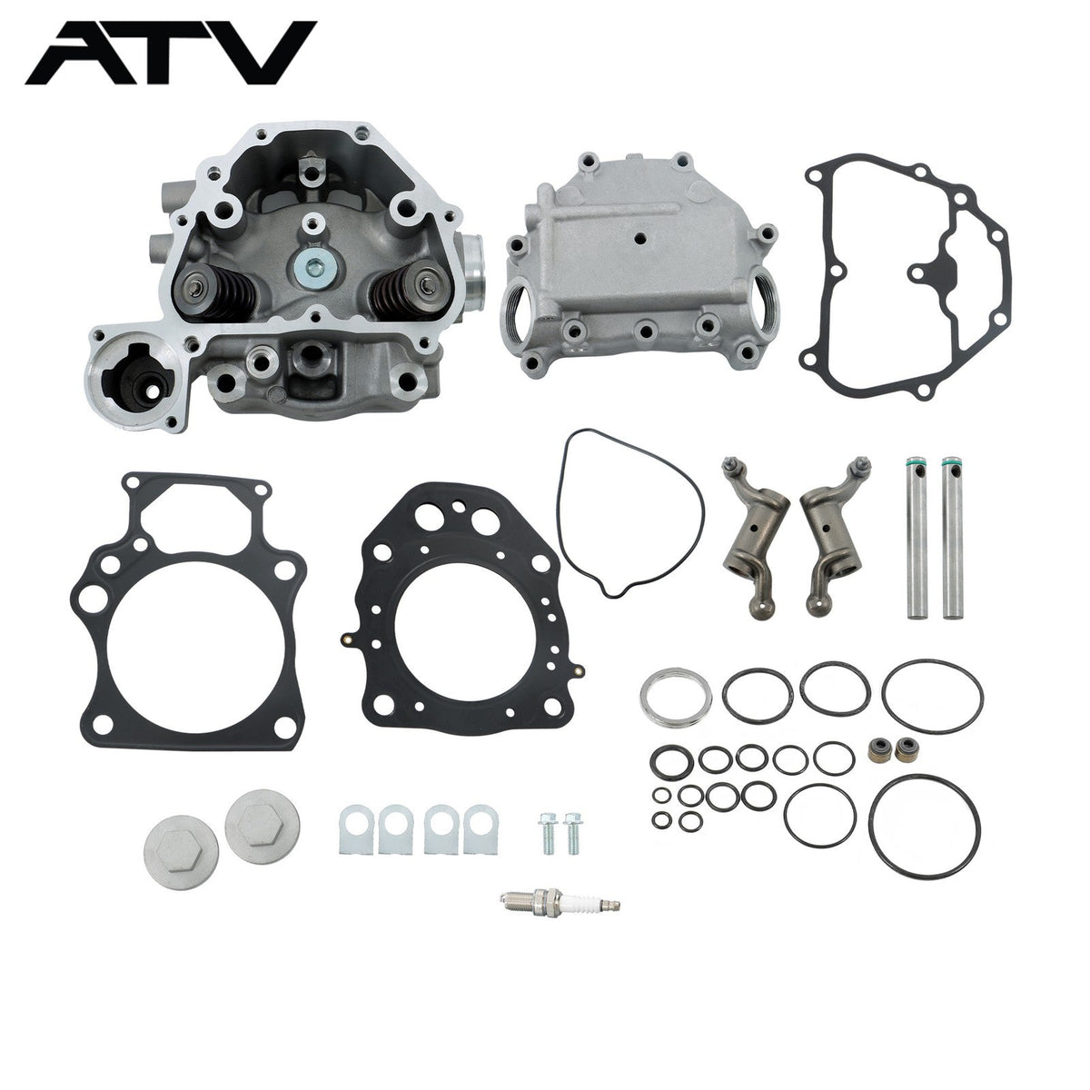 For Honda TRX420 2012-2019 Cylinder Head Cover+Cylinder Head+Gasket Top End Kit