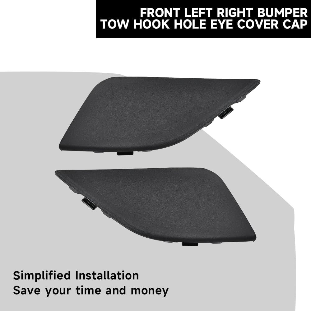 Pair Front Bumper Tow Hook Cover Eye Cap For Toyota RAV4 2016-2018 Left Right
