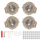 For Jeep Commander 2006-2010 Front Rear Inside Door Handles Silvery & Tan Set 4