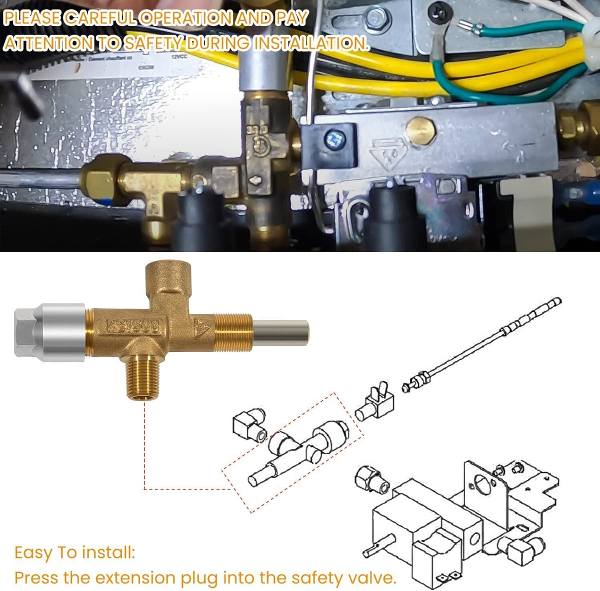 622746001 Gas Valve Extension Plug for Norcold Refrigerator 3163,N260,N300,N400