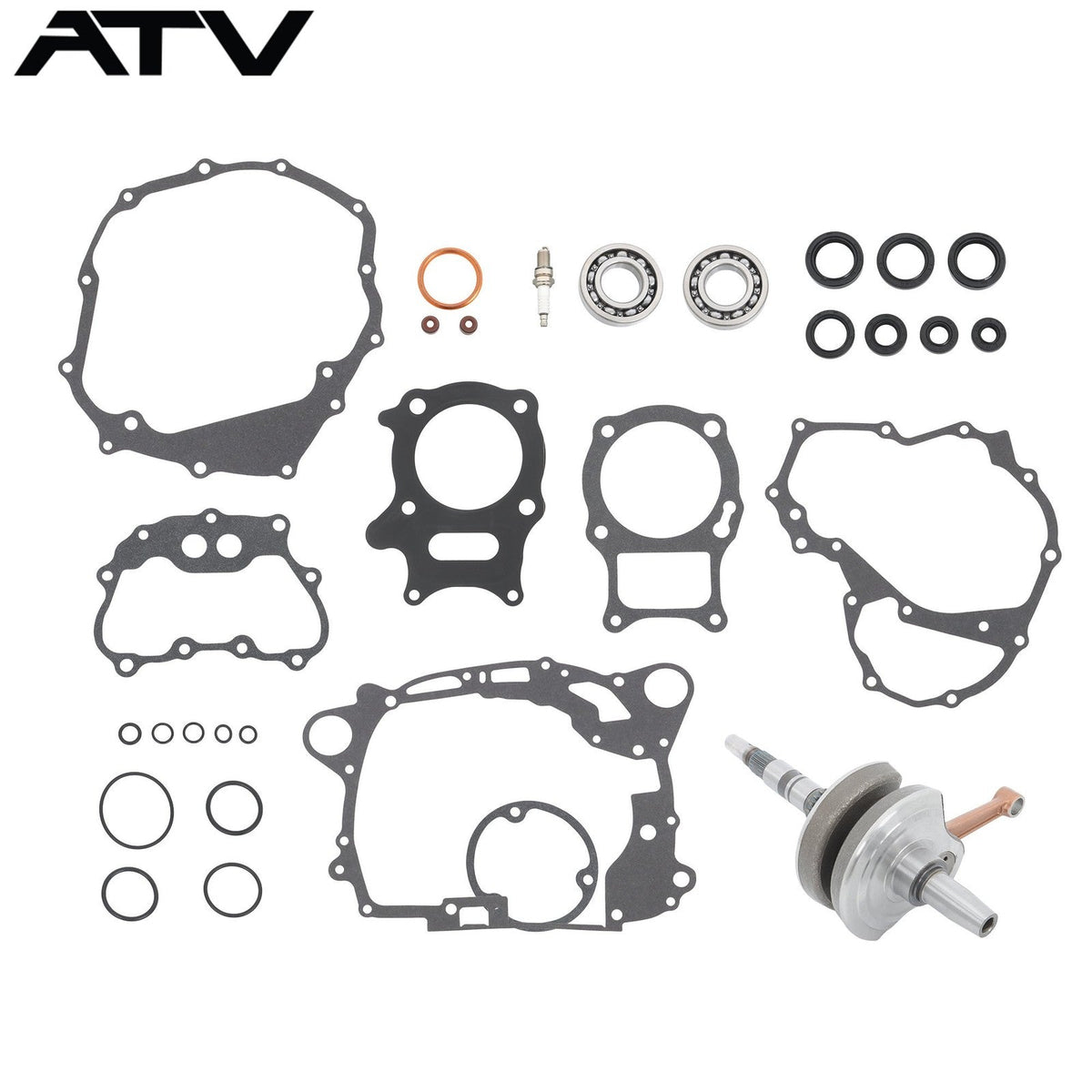 For Honda Complete Bottom End Crankshaft Gasket Seal Kit TRX250EX TRX250TE Recon