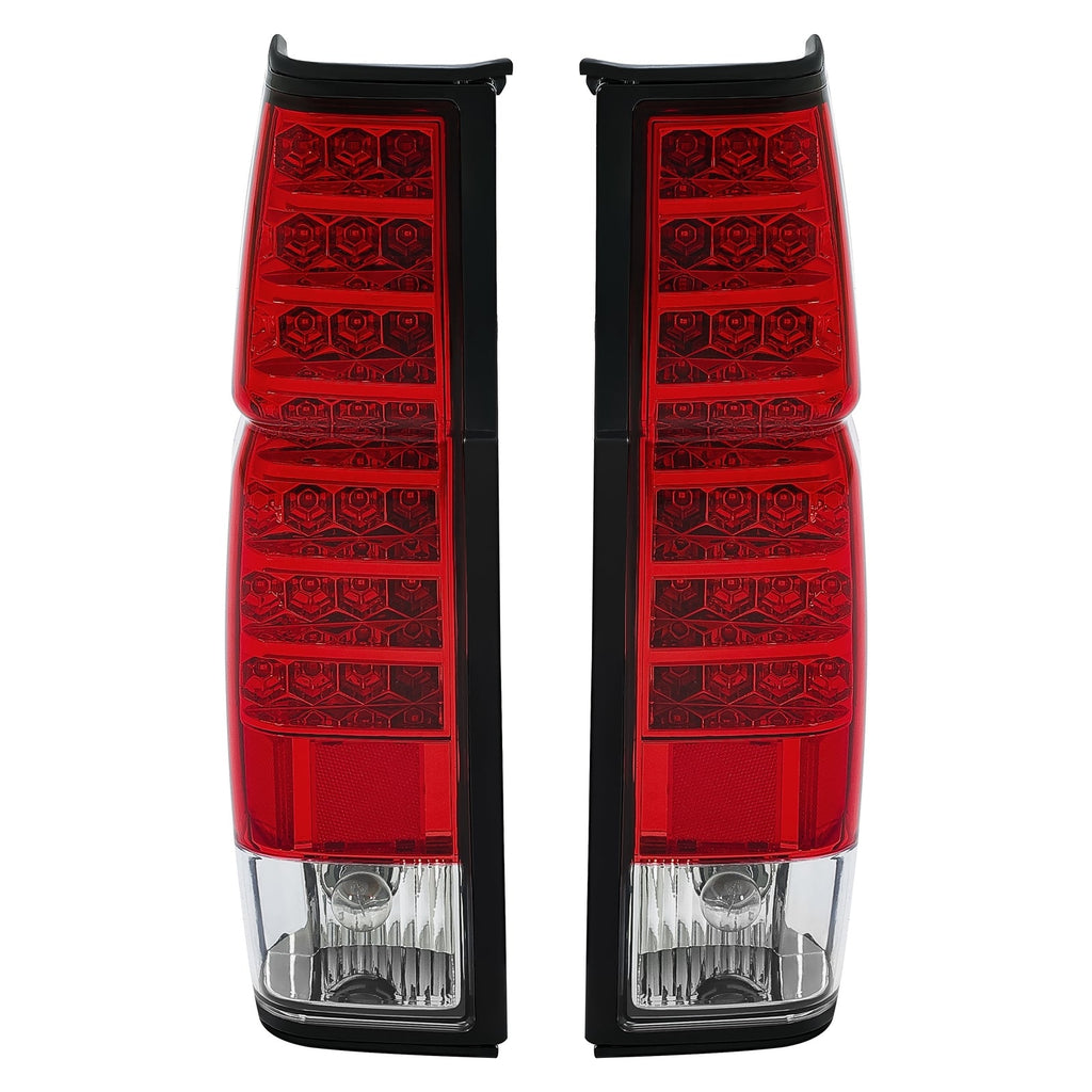 Red Clear LED Tail Lights Brake Lamps For Nissan D21 Hardbody Pickup 1986-1997