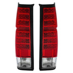 Red Clear LED Tail Lights Brake Lamps For Nissan D21 Hardbody Pickup 1986-1997