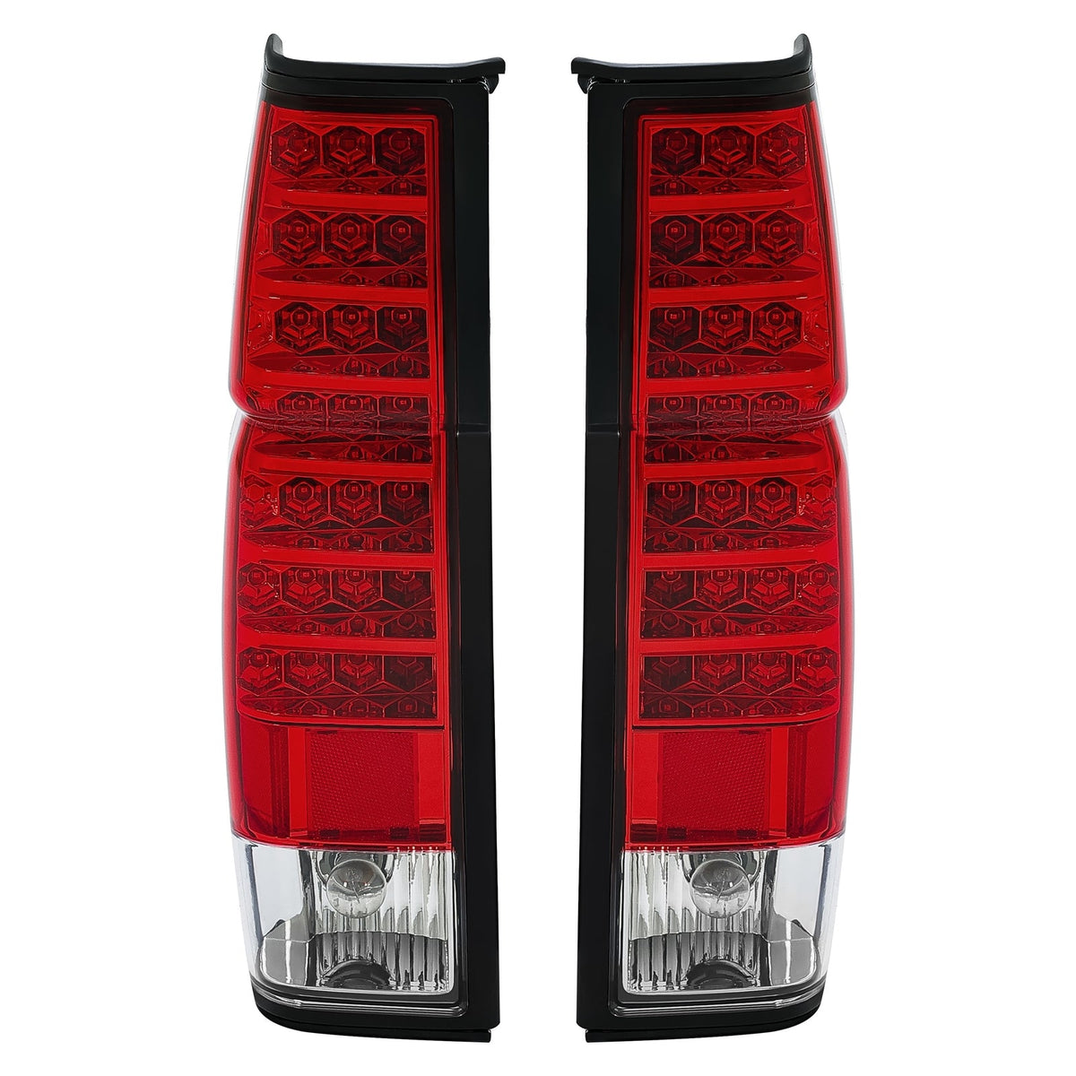 Red Clear LED Tail Lights Brake Lamps For Nissan D21 Hardbody Pickup 1986-1997
